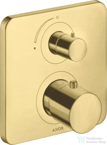 Hansgrohe AXOR Citterio M falsík alatti termosztátos kád/zuhany csaptelep elzárószeleppel,szálcsiszolt sárgaréz hatású 34705950