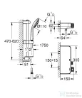 Grohe Grohtherm Smartcontrol termosztátos zuhanycsaptelep zuhanyszettel 34720000