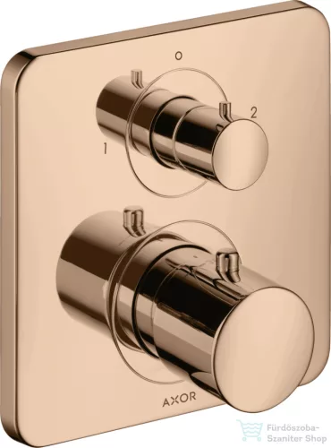 Hansgrohe AXOR Citterio M falsík alatti termosztátos kád/zuhany csaptelep elzárószeleppel,polírozott vörös arany hatású 34725300