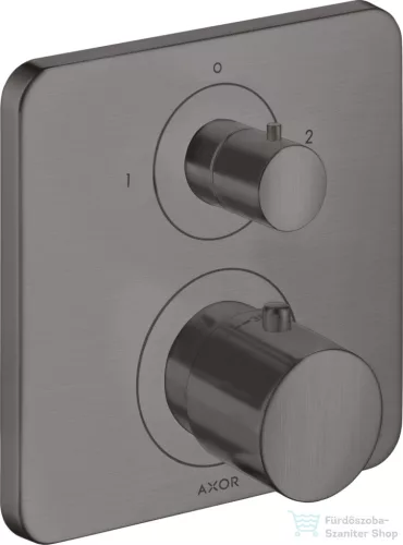 Hansgrohe AXOR Citterio M falsík alatti termosztátos kád/zuhany csaptelep elzárószeleppel,szálcsiszolt fekete króm 34725340