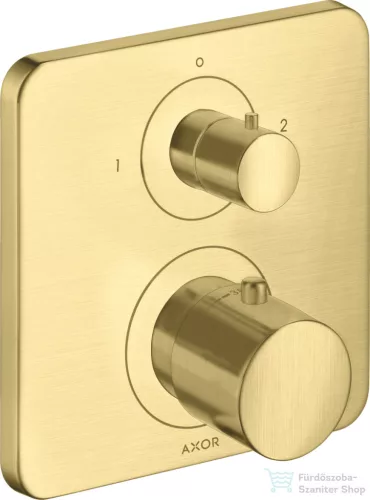 Hansgrohe AXOR Citterio M falsík alatti termosztátos kád/zuhany csaptelep elzárószeleppel,szálcsiszolt sárgaréz hatású 34725950