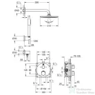 Grohe Grohtherm falsík alatti termosztátos zuhanycsaptelep szett 34732000