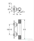 Grohe PRECISION FEEL termosztátos zuhany csaptelep zuhanyszett nélkül, matt fekete 347902430