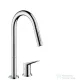 Hansgrohe AX Citterio M 2-lyukú konyhai csaptelep, kihúzható zuhanyfejjel DN15, króm 34822000