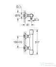 Grohe PRECISION FLOW termosztátos zuhany csaptelep zuhanyszett nélkül,króm 34840000