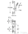 Grohe PRECISION TREND termosztátos zuhany csaptelep zuhanyszettel,króm 34855003