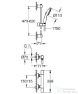 Grohe PRECISION GET termosztátos zuhany csaptelep zuhanyszettel,króm 34856000