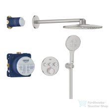   GROHE GROHTHERM SMARTCONTROL falsík alatti termosztátos zuhanyrendszer,Smartactive 310 fejzuhannyal,Supersteel 34863DC0