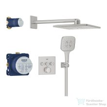   GROHE GROHTHERM SMARTCONTROL falsík alatti termosztátos zuhanyrendszer,Smartactive Cube 310 fejzuhannyal,Supersteel 34864DC0