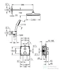 Grohe PRECISION THERMOSTAT falsík alatti termosztátos zuhanyrendszer alaptesttel,matt fekete 348822430