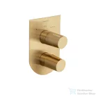 RamonSoler TZAR termosztátos falsík alatti kád/zuhany csaptelep, szálcsiszolt arany 34C302390
