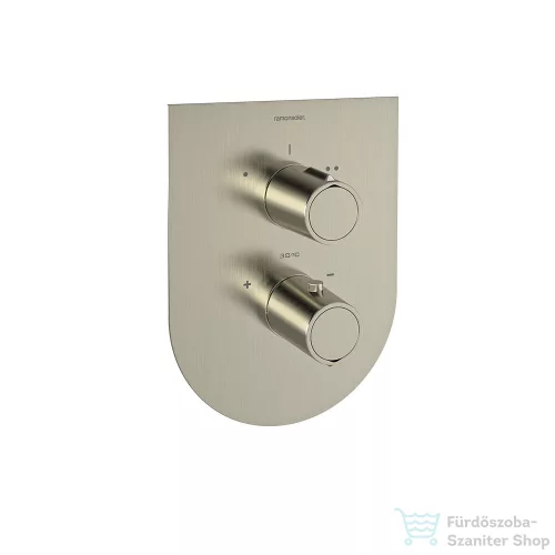 RamonSoler TZAR termosztátos falsík alatti kád/zuhany csaptelep, szálcsiszolt nikkel 34D302510