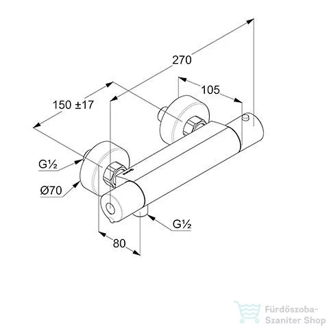 Kludi Basic termosztátos zuhanycsaptelep NA15 350020538
