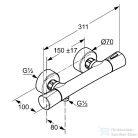 Kludi Zenta termosztátos zuhanycsaptelep 351000538
