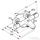 Kludi Zenta termosztátos kádtöltő- és zuhanycsap NA15 351010538