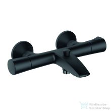   Kludi ZENTA SL termosztátos kádtöltő és zuhany csaptelep, matt fekete 351013938