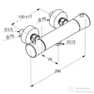 Kludi Balance termosztátos zuhanycsaptelep króm 352500575