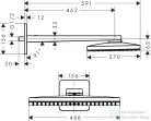 Hansgrohe AXOR fejzuhany 460/300 1jet zuhanykarral 450 mm, softcube rozetta 35274000