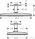 Hansgrohe AXOR fejzuhany 460/300 3jet mennyezeti csatlakozással 100 mm 35281000