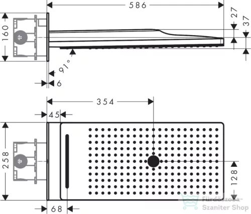 Hansgrohe AXOR SHOWERSOLUTIONS 260/580 fejzuhany, 3 jet, szálcsiszolt nikkel 35283820