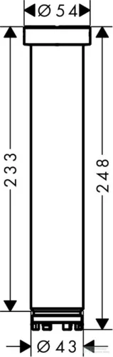 Hansgrohe Hosszabbító mennyezeti csatlakozáshoz 270 mm 35288000