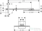Hansgrohe AXOR SHOWERSOLUTIONS 300 fejzuhany zuhanykarral,1 jet, szálcsiszolt bronz 35300140