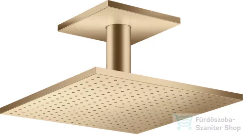 Hansgrohe AXOR SHOWERSOLUTIONS 30x30 cm-es 2 funkciós mennyezeti fejzuhany zuhanykarral,szálcsiszolt bronz 35320140