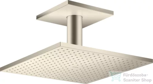 Hansgrohe AXOR SHOWERSOLUTIONS 30x30 cm-es 2 funkciós mennyezeti fejzuhany zuhanykarral,szálcsiszolt nikkel 35320820