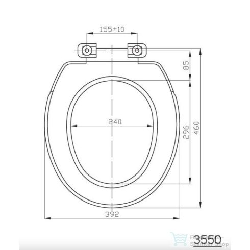 AQUALINE HELENA WC-ülőke, PP, fehér (3550)