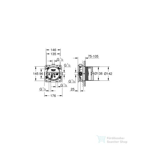 Grohe Rapido Smartbox alaptest 3 kimenettel,35604000