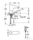 Grohe Europlus E elektromos mosdó csaptelep keverőegység nélkül,230V,Króm 36016001