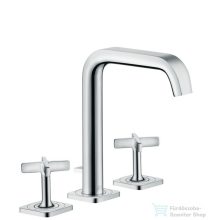   Hansgrohe AXOR CITTERIO E 3-lyukú mosdócsaptelep, automata lefolyó-garnitúrával és rozettával króm 36108000