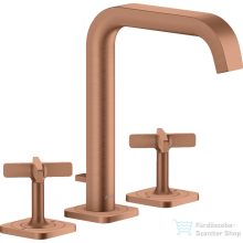   Hansgrohe AXOR CITTERIO E 3 üléses mosdó csaptelep automata leeresztővel,szálcsiszolt vörös arany hatású 36108310