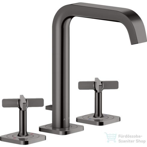 Hansgrohe AXOR CITTERIO E 3 üléses mosdó csaptelep automata leeresztővel,polírozott fekete króm 36108330