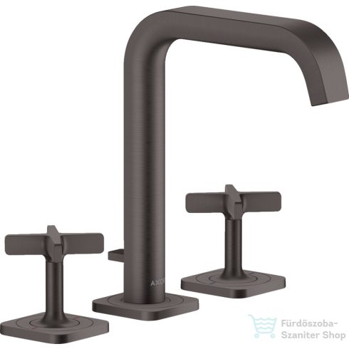 Hansgrohe AXOR CITTERIO E 3 üléses mosdó csaptelep automata leeresztővel,szálcsiszolt fekete króm 36108340