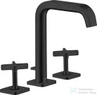 Hansgrohe AXOR CITTERIO E 3 üléses mosdó csaptelep automata leeresztővel,matt fekete 36108670