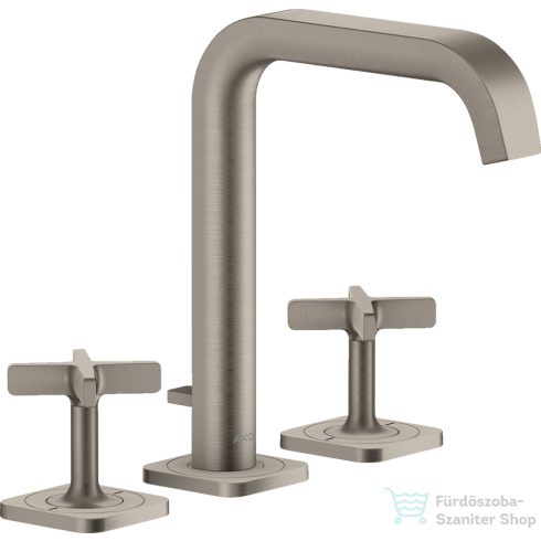 Hansgrohe AXOR CITTERIO E 3 üléses mosdó csaptelep automata leeresztővel,rozsdamentes acél hatású 36108800