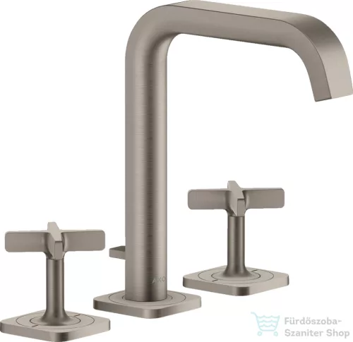 Hansgrohe AXOR CITTERIO E 3 üléses mosdó csaptelep automata leeresztővel,rozsdamentes acél hatású 36108800