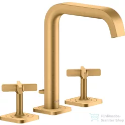   Hansgrohe AXOR CITTERIO E 3 üléses mosdó csaptelep automata leeresztővel,szálcsiszolt sárgaréz hatású 36108950