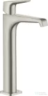 Hansgrohe AXOR CITTERIO E magasított mosdó csaptelep nem zárható leeresztővel,rozsdamentes acél hatású 36113800