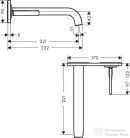 Hansgrohe AXOR Citterio E Falsík alatti mosdó csaptelep nem zárható leeresztővel,szálcsiszolt vörös arany hatású 36114310