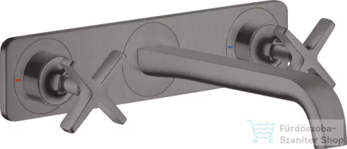 Hansgrohe AXOR Citterio E falsík alatti mosdó csaptelep nem zárható leeresztővel,szálcsiszolt fekete króm 36115340