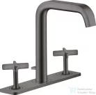 Hansgrohe AXOR CITTERIO E 3 üléses mosdó csaptelep automata leeresztővel,szálcsiszolt fekete króm 36116340