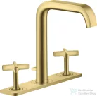 Hansgrohe AXOR CITTERIO E 3 üléses mosdó csaptelep automata leeresztővel,szálcsiszolt sárgaréz hatású 36116950