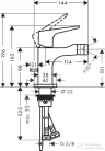 Hansgrohe AXOR Citterio E bidé csaptelep automata leeresztővel,polírozott fekete króm 36121330