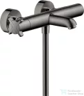 Hansgrohe AXOR Citterio E termosztátos kádtöltő csaptelep zuhanyszett nélkül,polírozott fekete króm 36140330