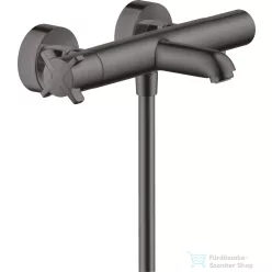   Hansgrohe AXOR Citterio E termosztátos kádtöltő csaptelep zuhanyszett nélkül,szálcsiszolt fekete króm 36140340