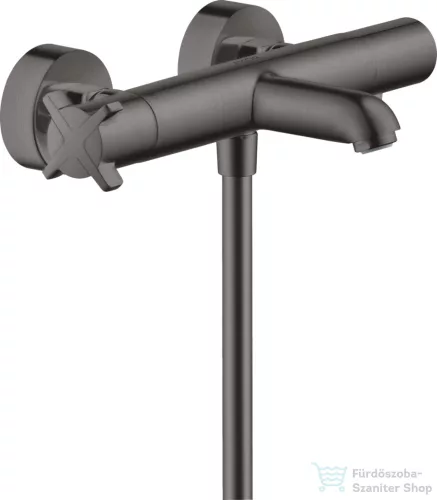 Hansgrohe AXOR Citterio E termosztátos kádtöltő csaptelep zuhanyszett nélkül,szálcsiszolt fekete króm 36140340