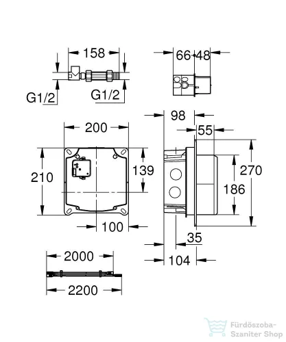 Grohe falba építhető készlet infrás elektronikához,36264001