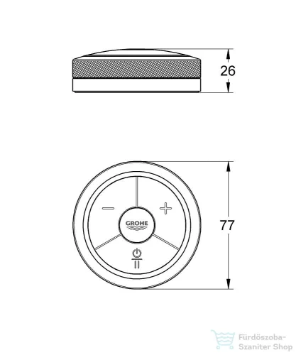 Grohe F-DIGITAL vezérlőegység, távvezérlő egység kádhoz,zuhanyhoz 36309000